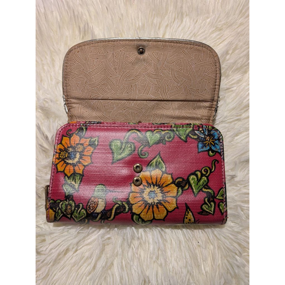 Women's Sakroots Wallet Tri-fold One Size Pink Multi-color - Picture 3 of 7